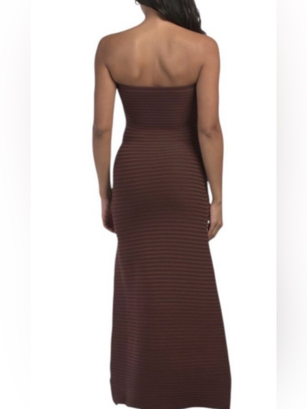 ‼️FIRM PRICE The wolf gang NWT Sunmor knitted tube midi dress chocolate sz s - Picture 2 of 8